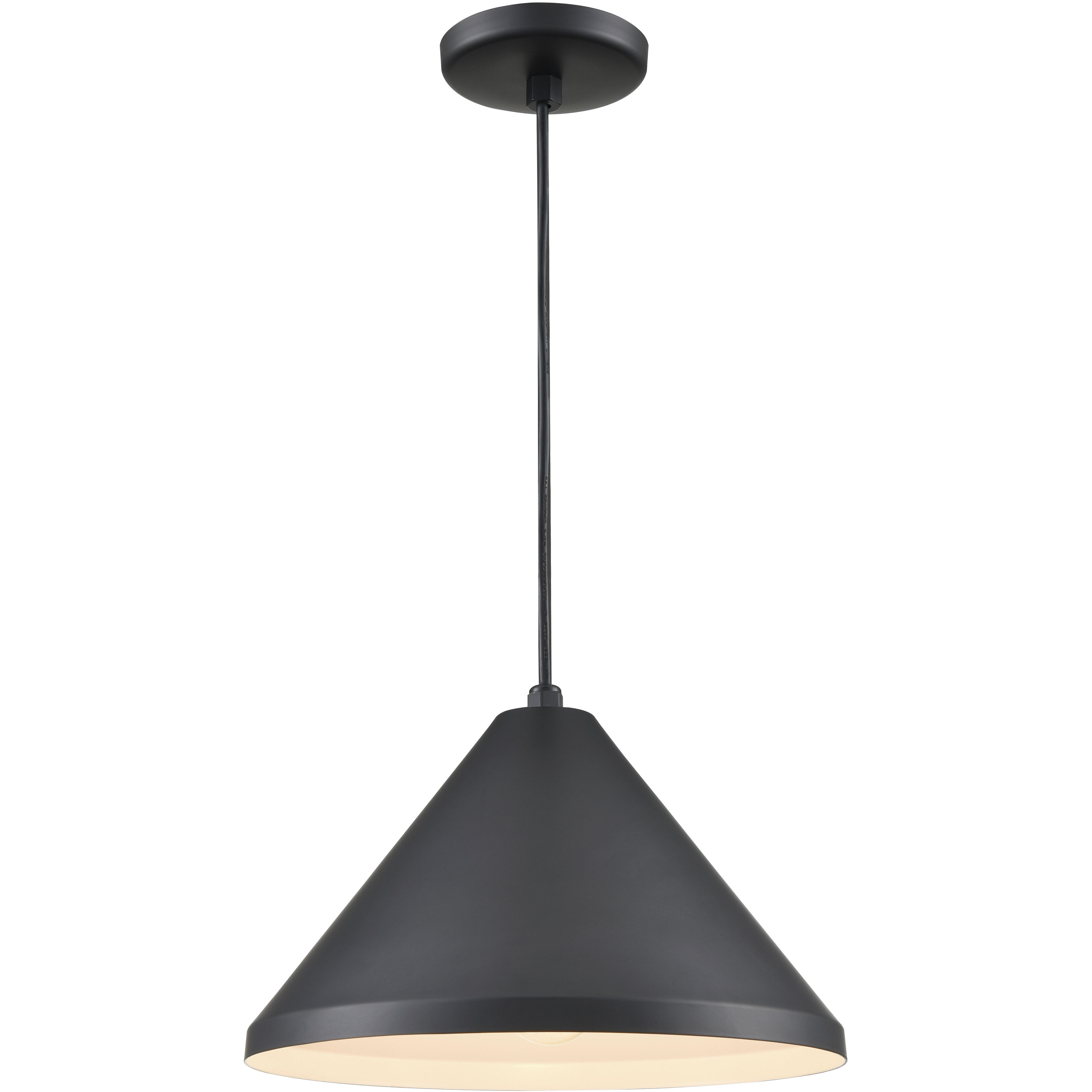 R Series 1 Light 13 inch Satin Black Outdoor Pendant